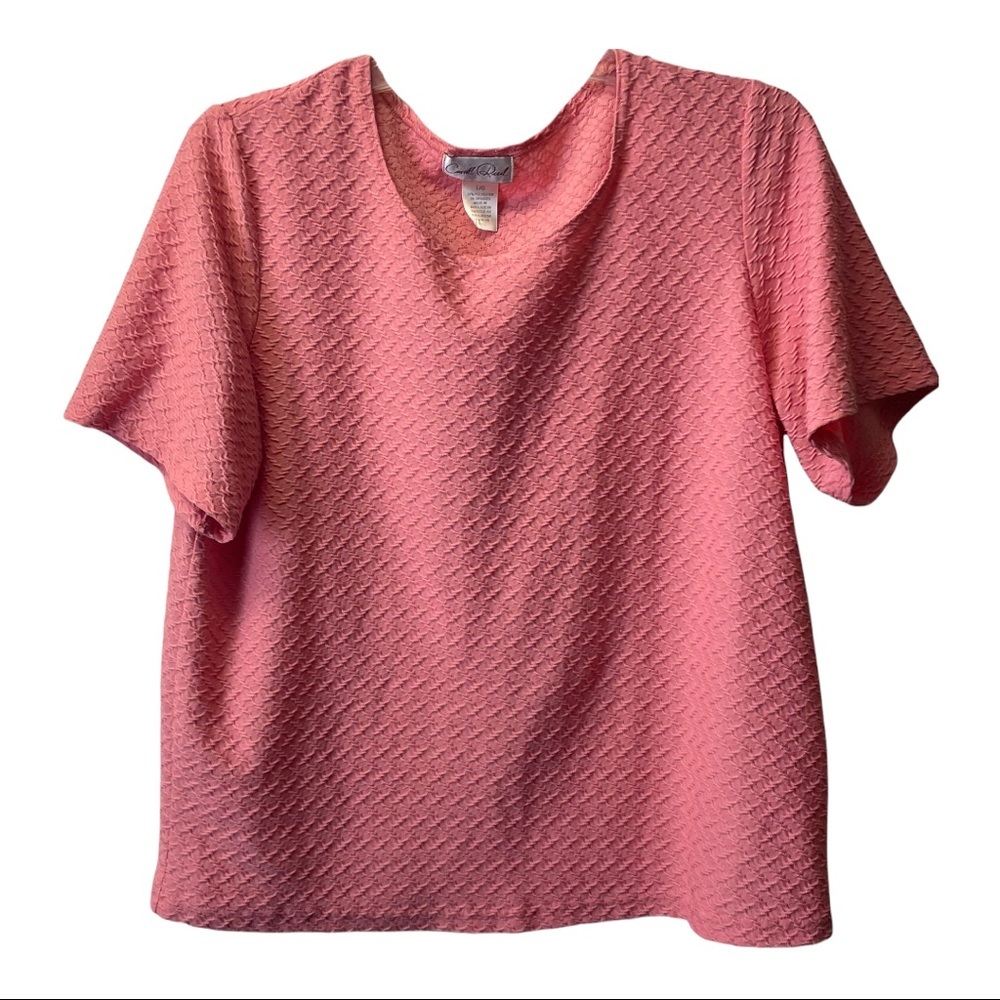 CAROLL REED pink short sleeve large women’s shirt